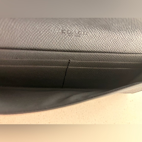 NWOT: Coach Midnight Blue Saffiano Continental Wallet - Picture 5 of 6